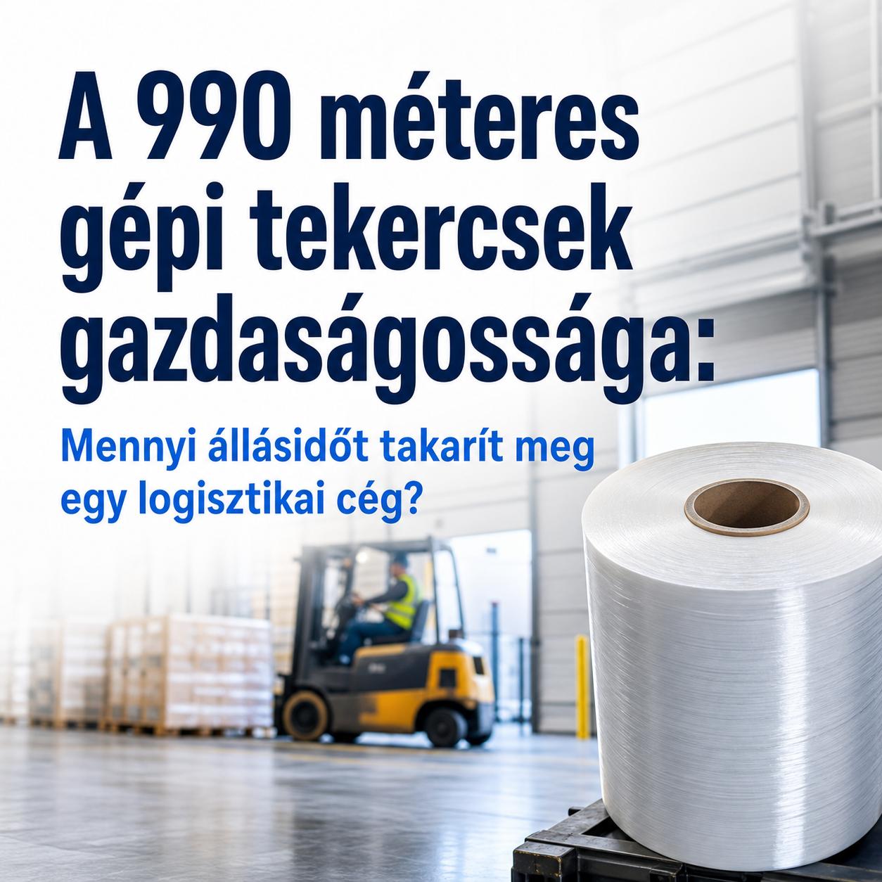 A 990 méteres gépi tekercsek gazdaságossága: Mennyi állásidőt takarít meg egy logisztikai cég? A 990 méteres gépi tekercsek gazdaságossága: Mennyi állásidőt takarít meg egy logisztikai cég?