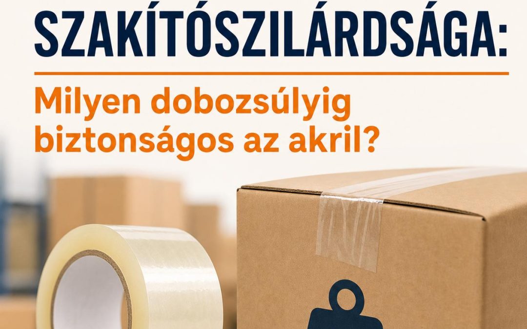 A PP ragasztószalag szakítószilárdsága: Milyen dobozsúlyig biztonságos az akril?