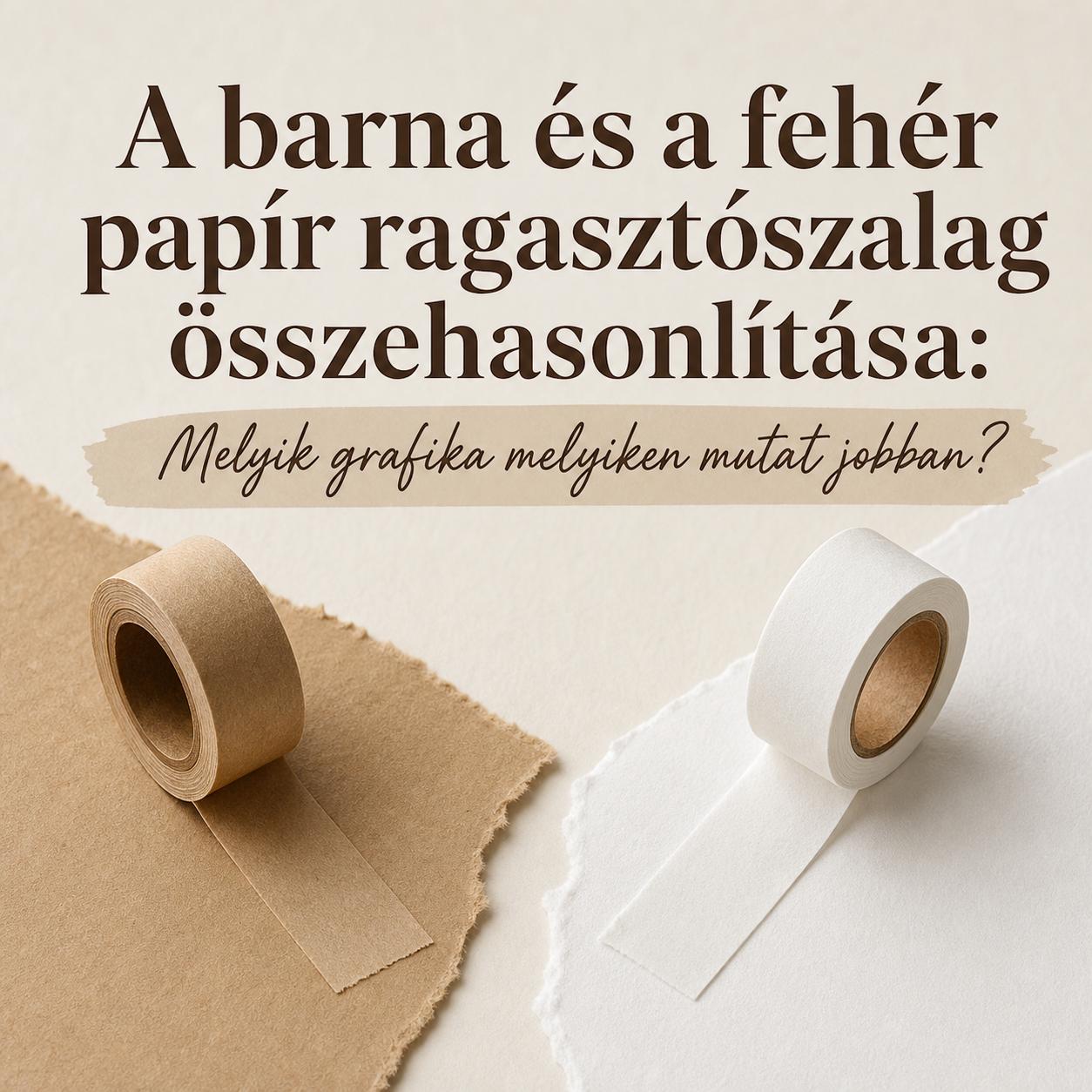 A barna és a fehér papír ragasztószalag összehasonlítása: Melyik grafika melyiken mutat jobban? A barna és a fehér papír ragasztószalag összehasonlítása: Melyik grafika melyiken mutat jobban?