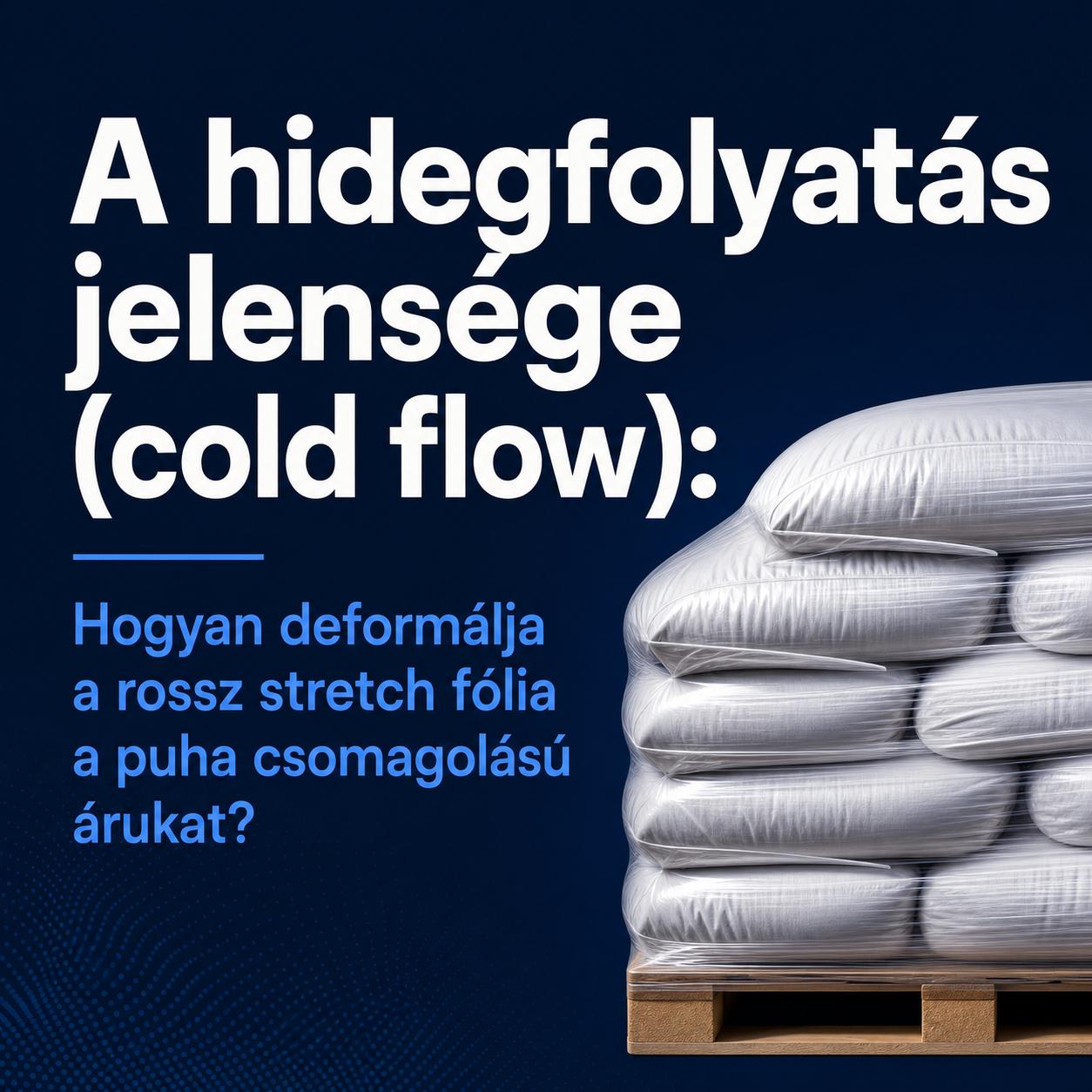 A hidegfolyatás jelensége (cold flow): Hogyan deformálja a rossz stretch fólia a puha csomagolású árukat? A hidegfolyatás jelensége (cold flow): Hogyan deformálja a rossz stretch fólia a puha csomagolású árukat?