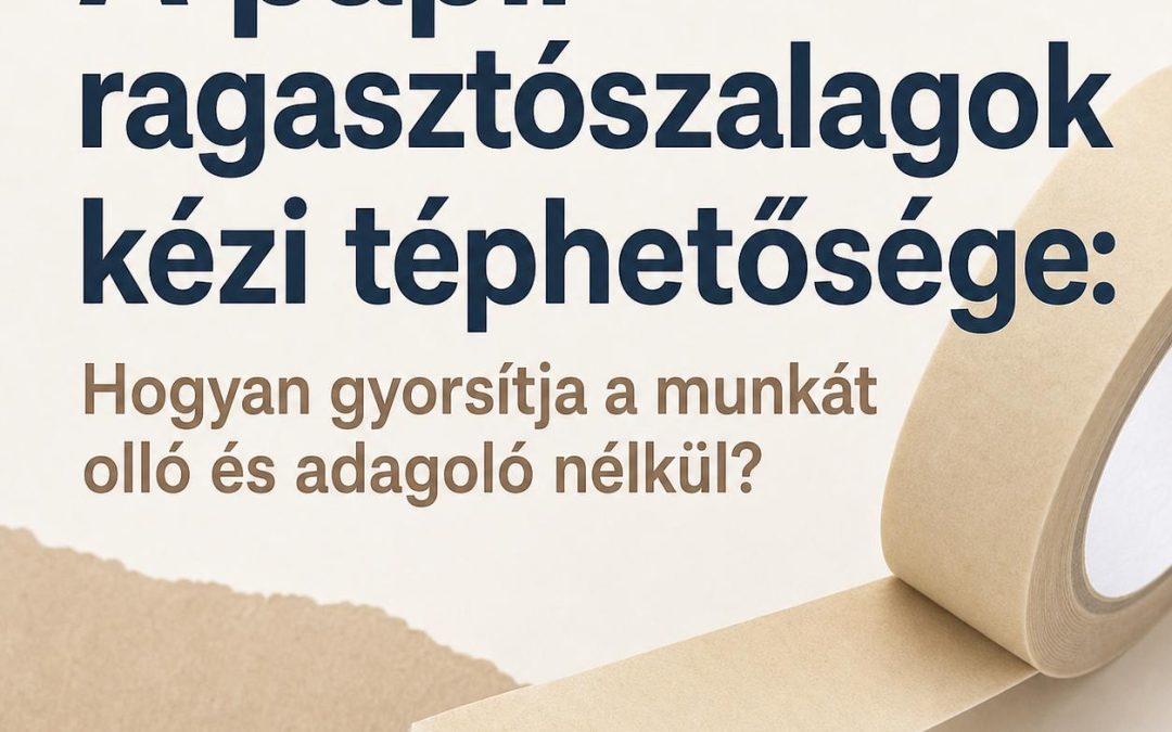 A papír ragasztószalagok kézi téphetősége: Hogyan gyorsítja a munkát olló és adagoló nélkül?
