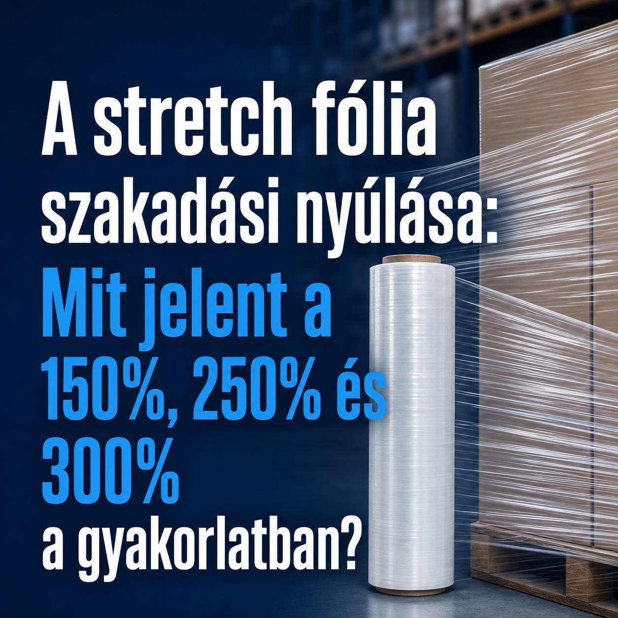 A stretch fólia szakadási nyúlása: Mit jelent a 150%, 250% és 300% a gyakorlatban? A stretch fólia szakadási nyúlása: Mit jelent a 150%, 250% és 300% a gyakorlatban?
