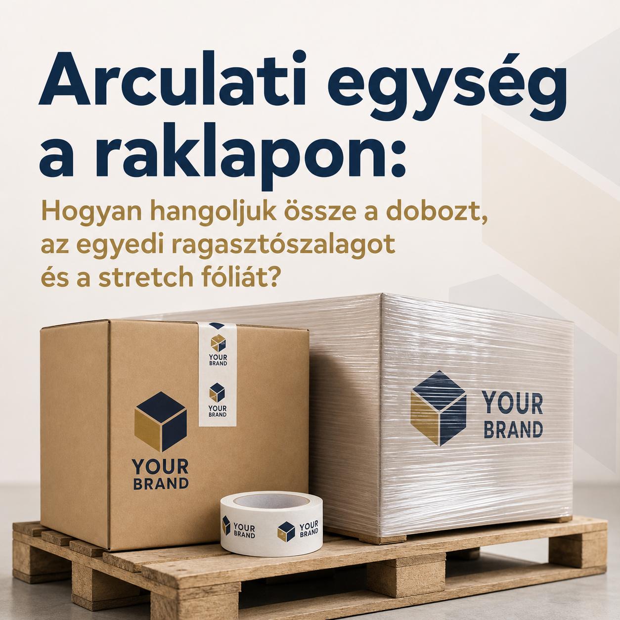 Arculati egység a raklapon: Hogyan hangoljuk össze a dobozt, az egyedi ragasztószalagot és a stretch fóliát? Arculati egység a raklapon: Hogyan hangoljuk össze a dobozt, az egyedi ragasztószalagot és a stretch fóliát?