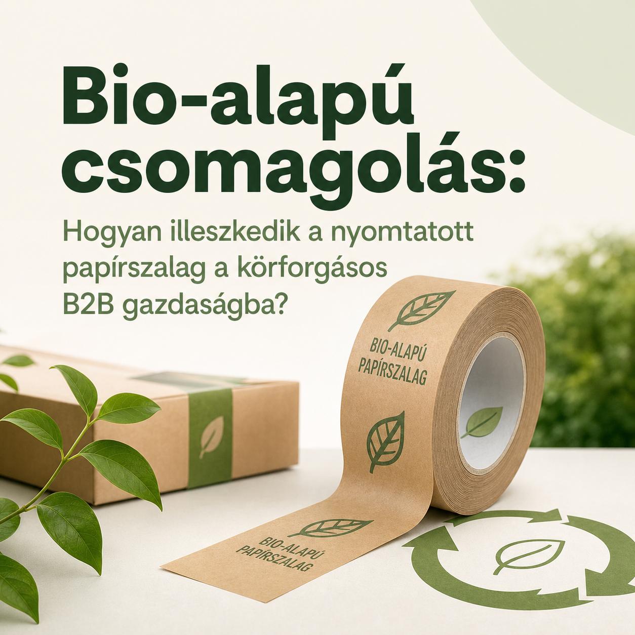Bio-alapú csomagolás: Hogyan illeszkedik a nyomtatott papírszalag a körforgásos B2B gazdaságba? Bio-alapú csomagolás: Hogyan illeszkedik a nyomtatott papírszalag a körforgásos B2B gazdaságba?
