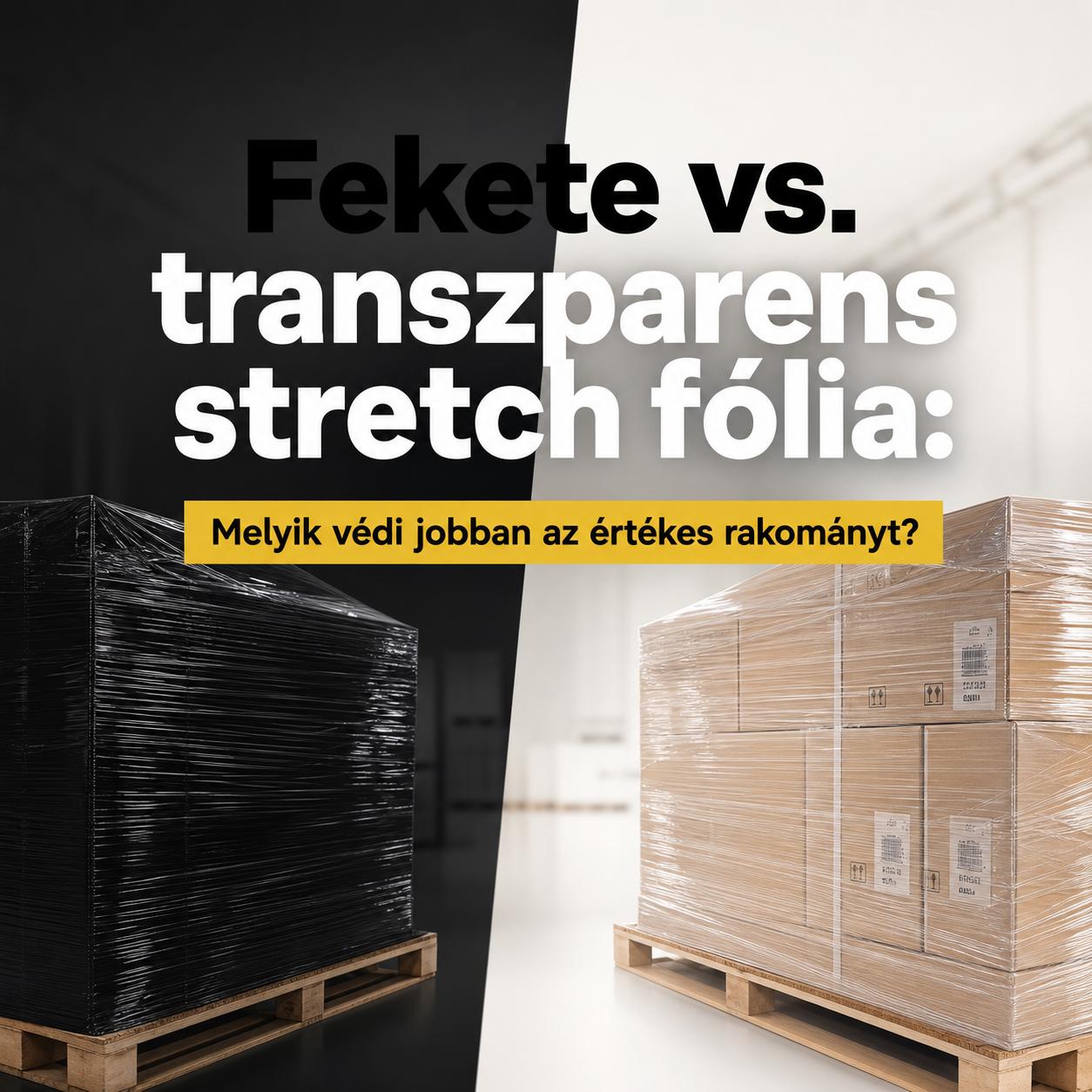 Fekete vs. transzparens stretch fólia: Melyik védi jobban az értékes rakományt? Fekete vs. transzparens stretch fólia: Melyik védi jobban az értékes rakományt?