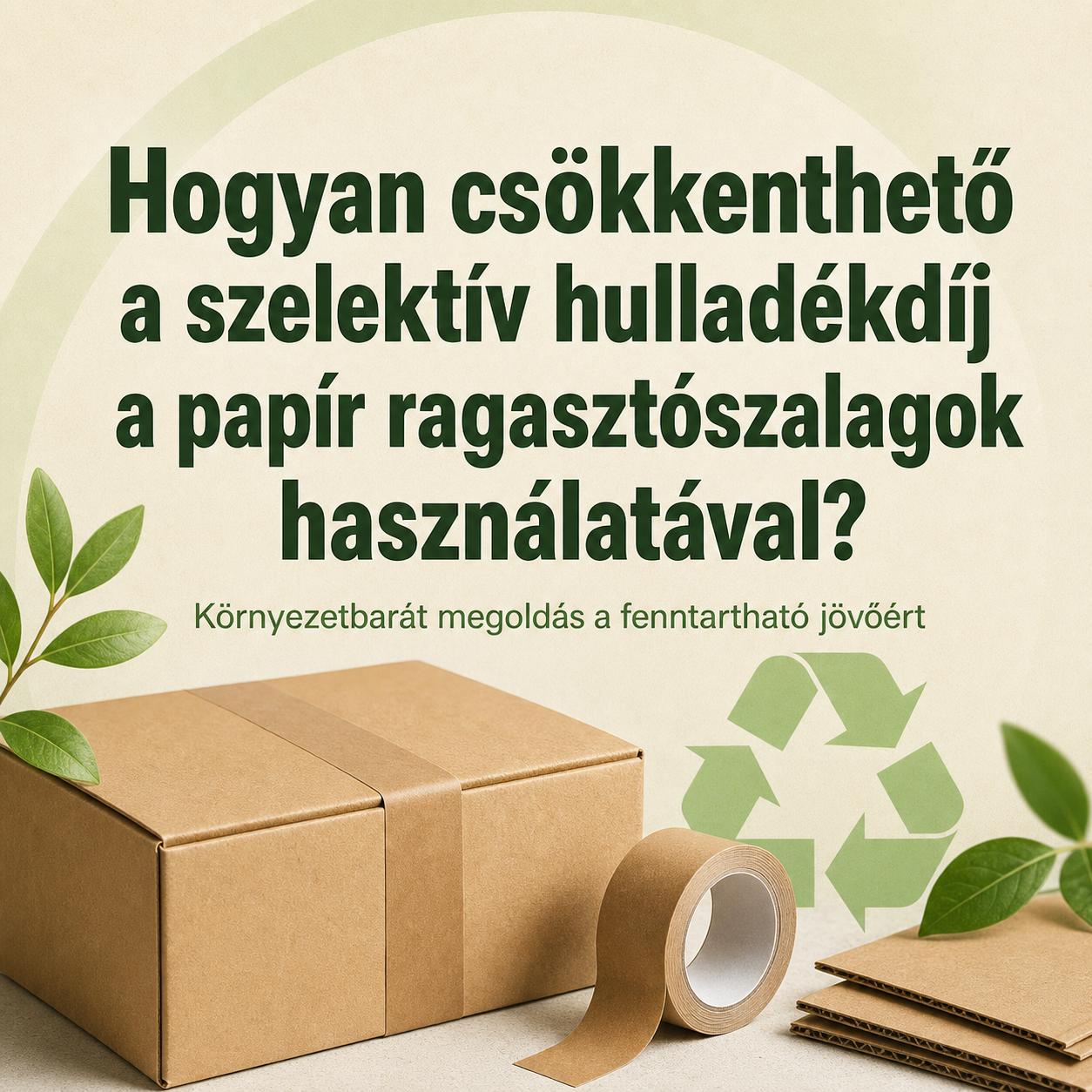Hogyan csökkenthető a szelektív hulladékdíj a papír ragasztószalagok használatával? Hogyan csökkenthető a szelektív hulladékdíj a papír ragasztószalagok használatával?