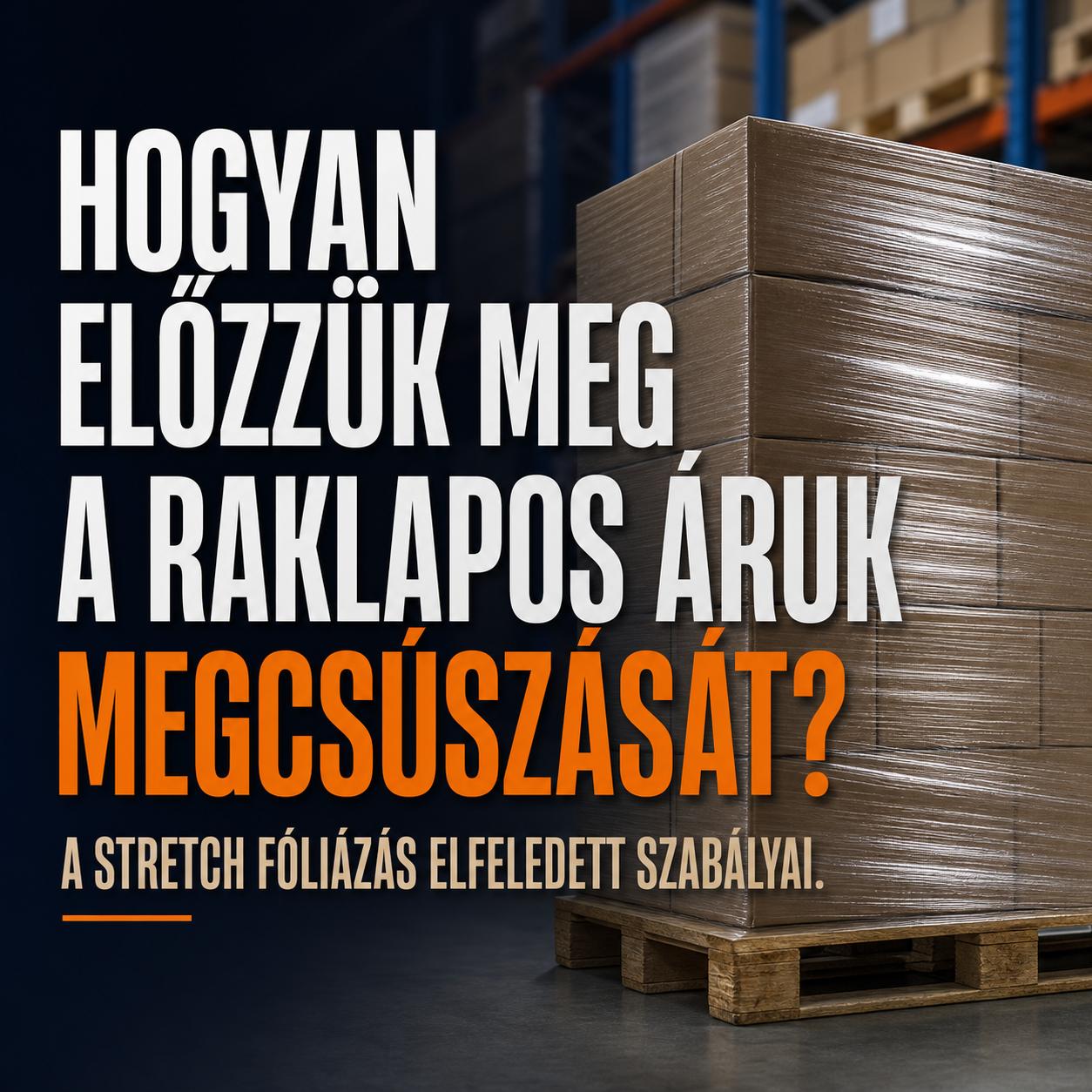 Hogyan előzzük meg a raklapos áruk megcsúszását? A stretch fóliázás elfeledett szabályai Hogyan előzzük meg a raklapos áruk megcsúszását? A stretch fóliázás elfeledett szabályai