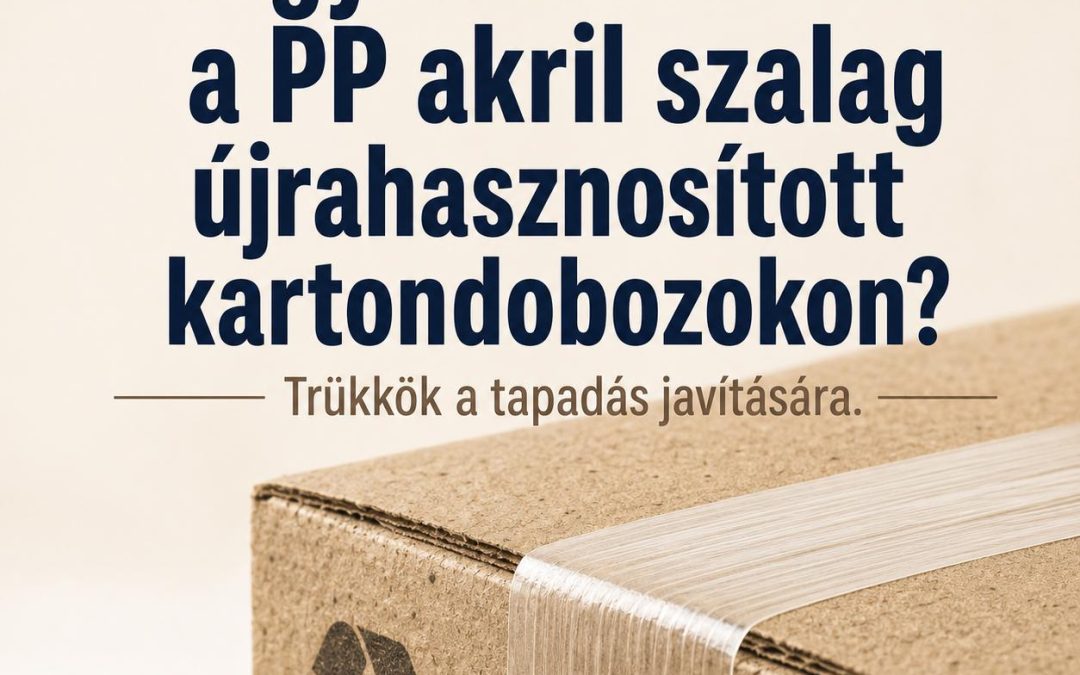 Hogyan viselkedik a PP akril szalag újrahasznosított kartondobozokon? Trükkök a tapadás javítására