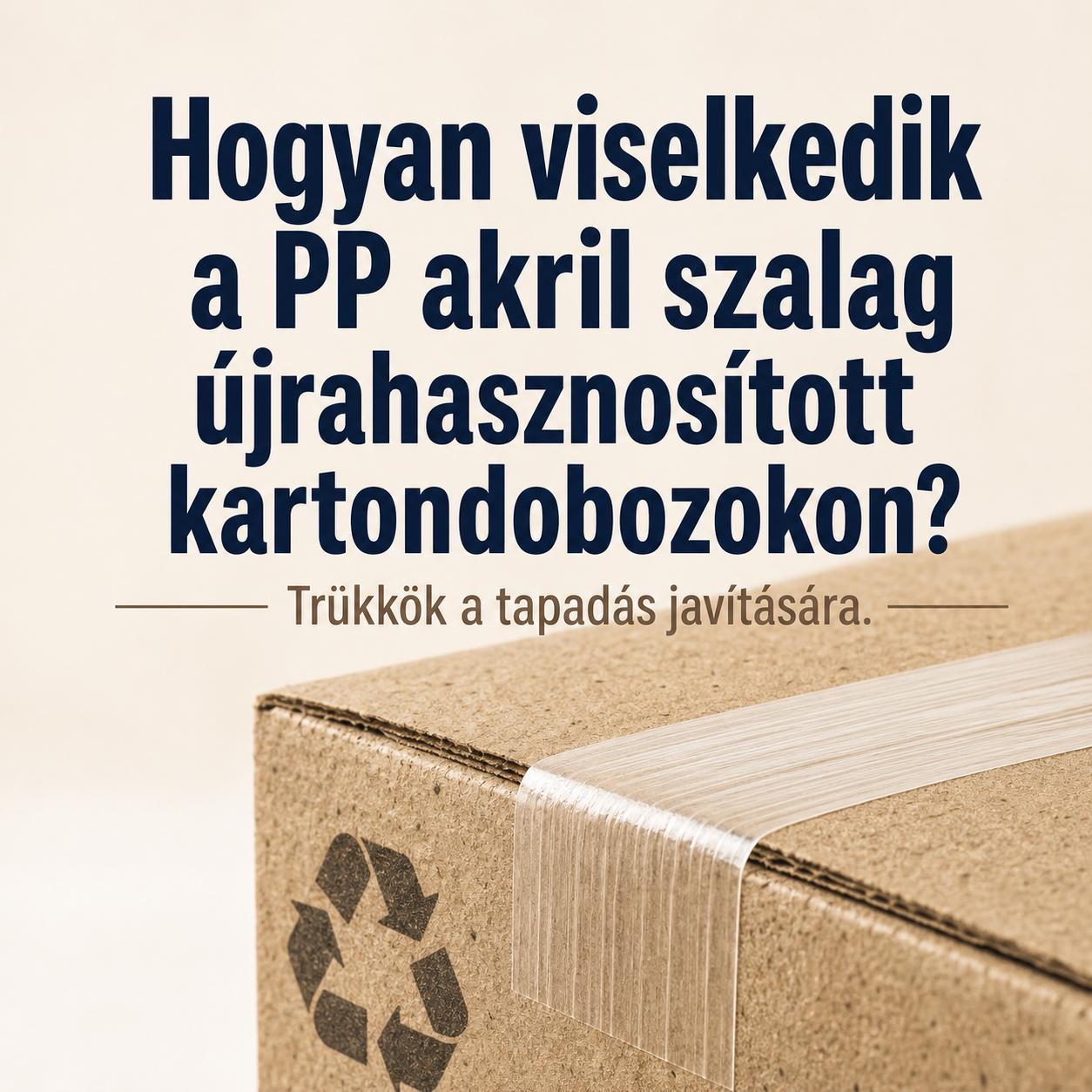 Hogyan viselkedik a PP akril szalag újrahasznosított kartondobozokon? Trükkök a tapadás javítására Hogyan viselkedik a PP akril szalag újrahasznosított kartondobozokon? Trükkök a tapadás javítására