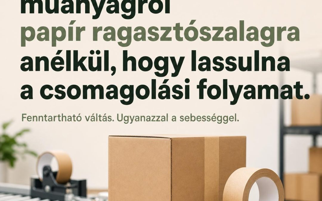 Így válts műanyagról papír ragasztószalagra anélkül, hogy lassulna a csomagolási folyamat