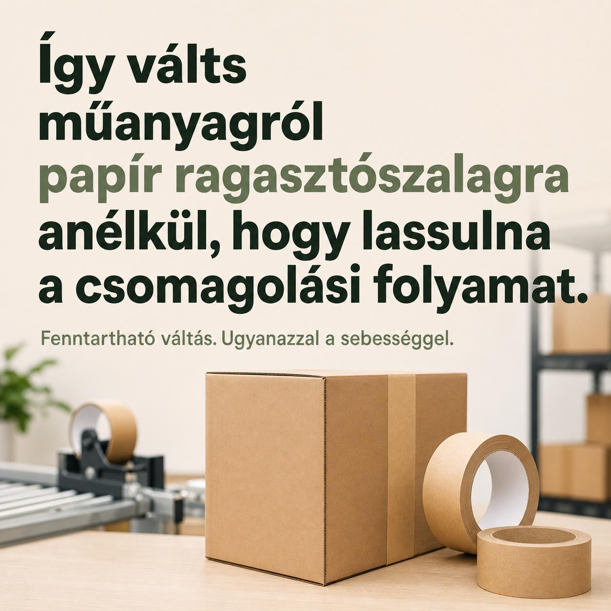 Így válts műanyagról papír ragasztószalagra anélkül, hogy lassulna a csomagolási folyamat Így válts műanyagról papír ragasztószalagra anélkül, hogy lassulna a csomagolási folyamat