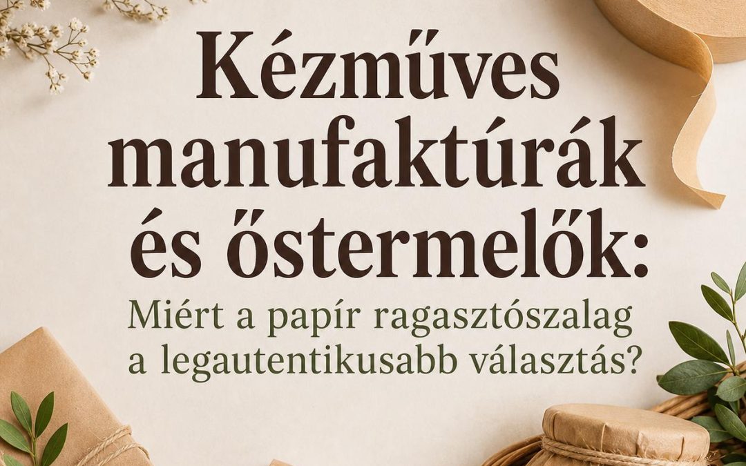 Kézműves manufaktúrák és őstermelők: Miért a papír ragasztószalag a legautentikusabb választás?