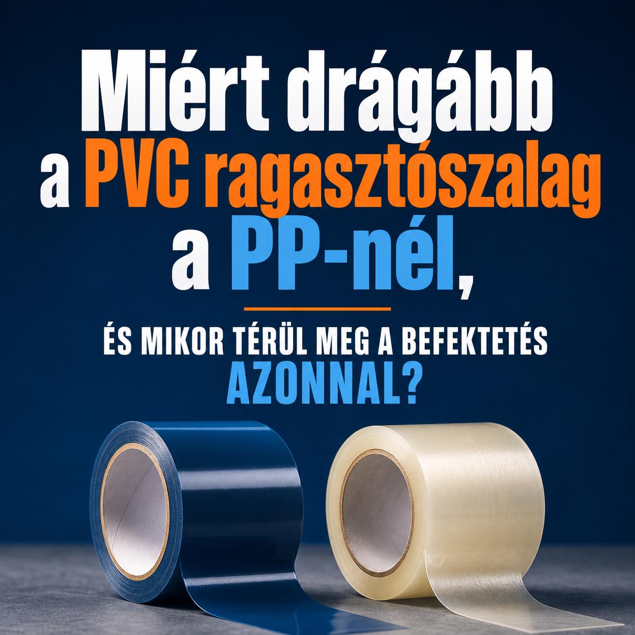 Miért drágább a PVC ragasztószalag a PP-nél, és mikor térül meg a befektetés azonnal? Miért drágább a PVC ragasztószalag a PP-nél, és mikor térül meg a befektetés azonnal?