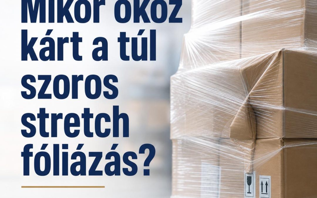 Mikor okoz kárt a túl szoros stretch fóliázás? A sérülékeny B2B áruk védelme a raklapon