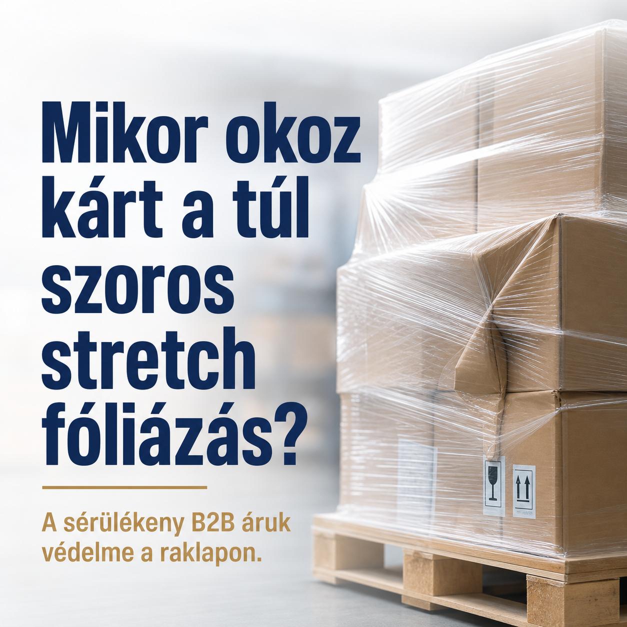 Mikor okoz kárt a túl szoros stretch fóliázás? A sérülékeny B2B áruk védelme a raklapon Mikor okoz kárt a túl szoros stretch fóliázás? A sérülékeny B2B áruk védelme a raklapon