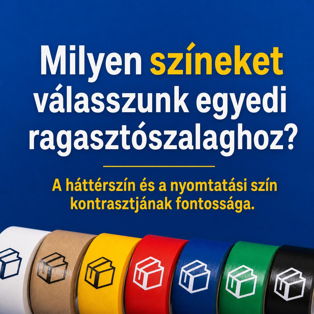 Milyen színeket válasszunk egyedi ragasztószalaghoz? A háttérszín és a nyomtatási szín kontrasztjának fontossága Milyen színeket válasszunk egyedi ragasztószalaghoz? A háttérszín és a nyomtatási szín kontrasztjának fontossága