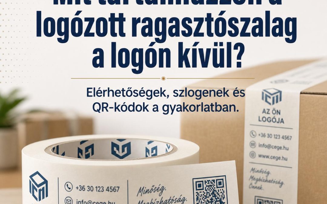 Mit tartalmazzon a logózott ragasztószalag a logón kívül? Elérhetőségek, szlogenek és QR-kódok a gyakorlatban