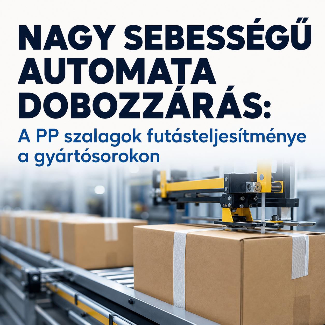 Nagy sebességű automata dobozzárás: A PP szalagok futásteljesítménye a gyártósorokon Nagy sebességű automata dobozzárás: A PP szalagok futásteljesítménye a gyártósorokon