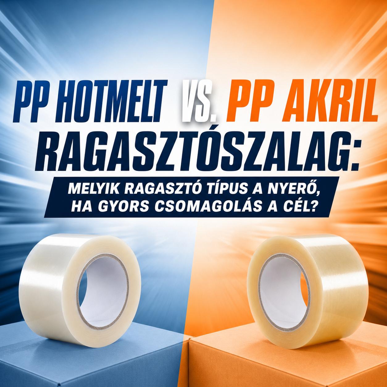 PP Hotmelt vs. PP Akril ragasztószalag: Melyik ragasztó típus a nyerő, ha gyors csomagolás a cél? PP Hotmelt vs. PP Akril ragasztószalag: Melyik ragasztó típus a nyerő, ha gyors csomagolás a cél?