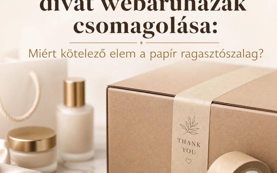 Prémium kozmetikai és divat webáruházak csomagolása: Miért kötelező elem a papír ragasztószalag?