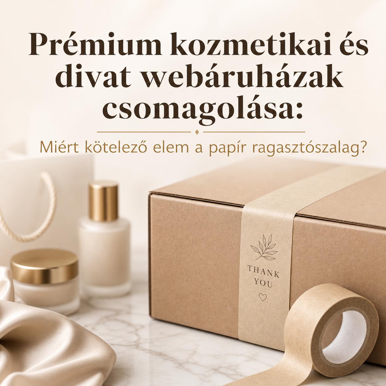 Prémium kozmetikai és divat webáruházak csomagolása: Miért kötelező elem a papír ragasztószalag? Prémium kozmetikai és divat webáruházak csomagolása: Miért kötelező elem a papír ragasztószalag?