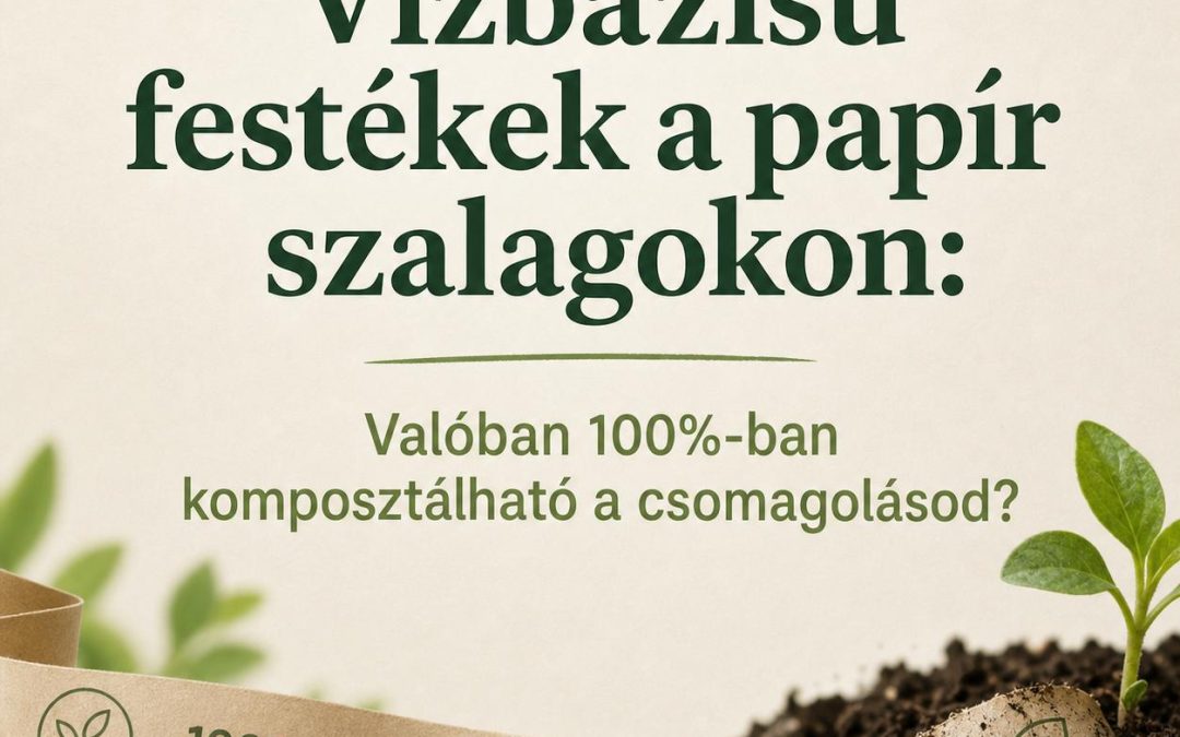 Vízbázisú festékek a papír ragasztószalagokon: Valóban 100%-ban komposztálható a csomagolásod?
