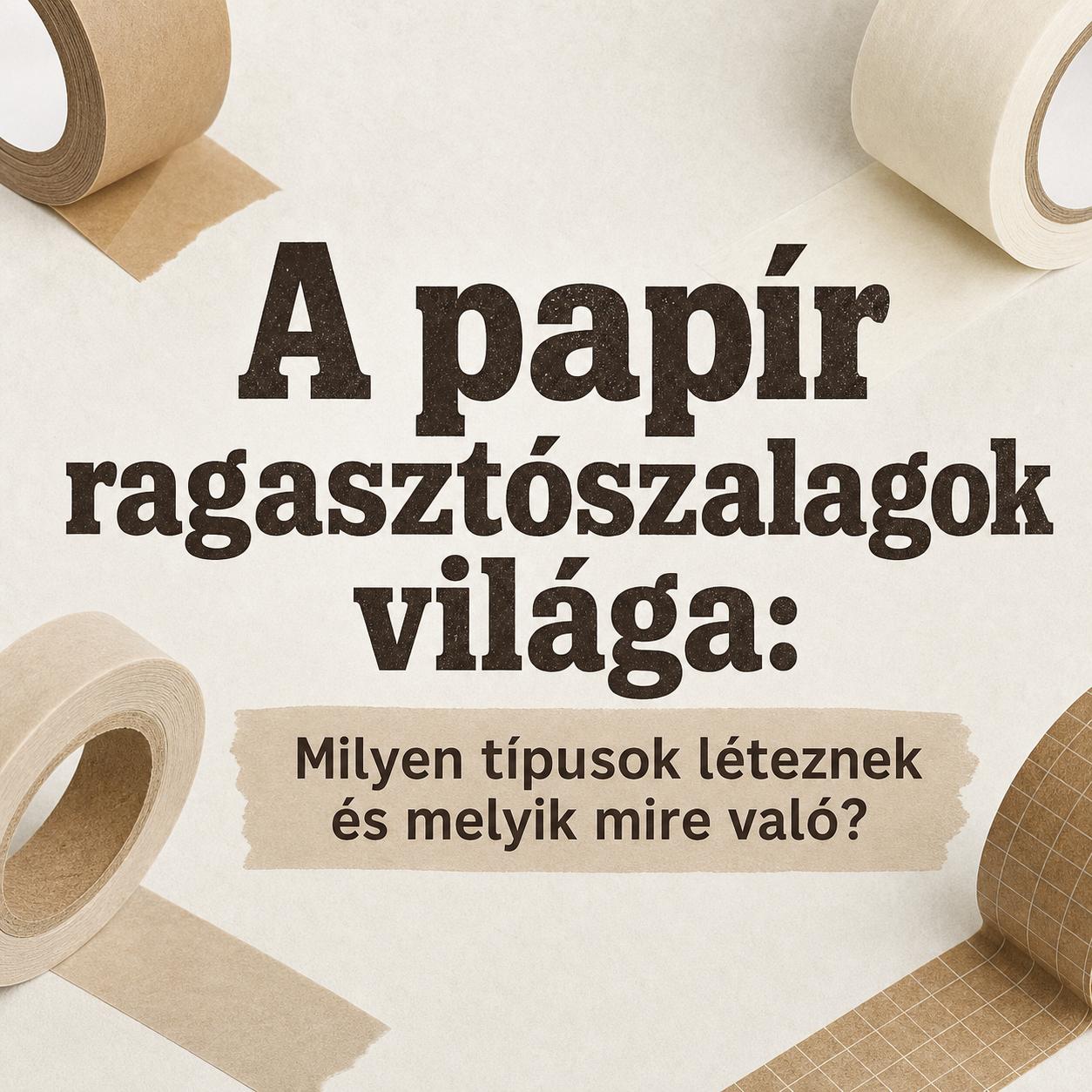 A papír ragasztószalagok világa: Milyen típusok léteznek és melyik mire való? A papír ragasztószalagok világa: Milyen típusok léteznek és melyik mire való?