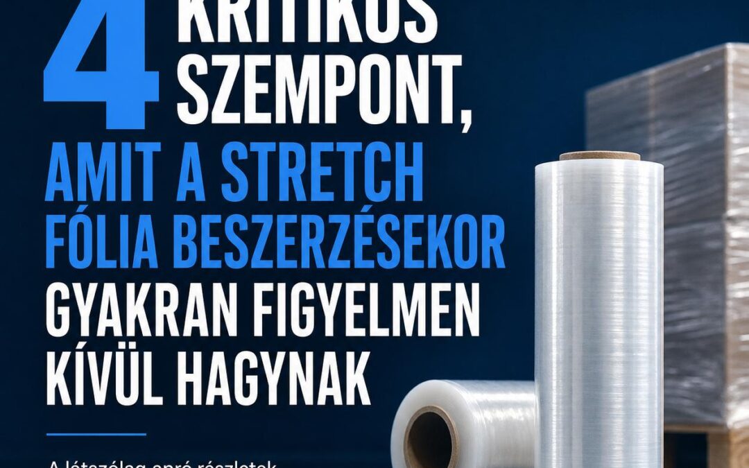 4 kritikus szempont, amit a stretch fólia beszerzésekor gyakran figyelmen kívül hagynak
