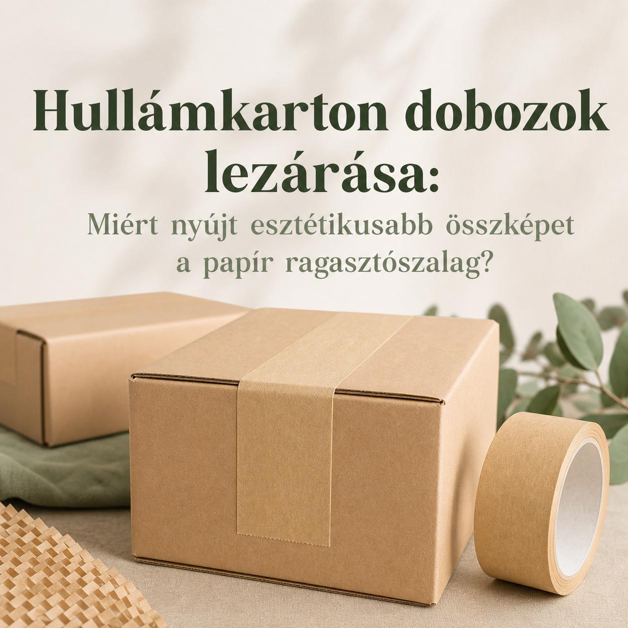 Hullámkarton dobozok lezárása: Miért nyújt esztétikusabb összképet a papír ragasztószalag? Hullámkarton dobozok lezárása: Miért nyújt esztétikusabb összképet a papír ragasztószalag?